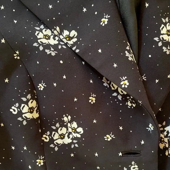 Cinq à Sept Floral Print Evening Jacket Black size 4 Small - Picture 5 of 5